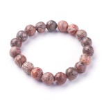 Leopard Skin Jasper 8mm Ball Stretch Bracelet 55mm